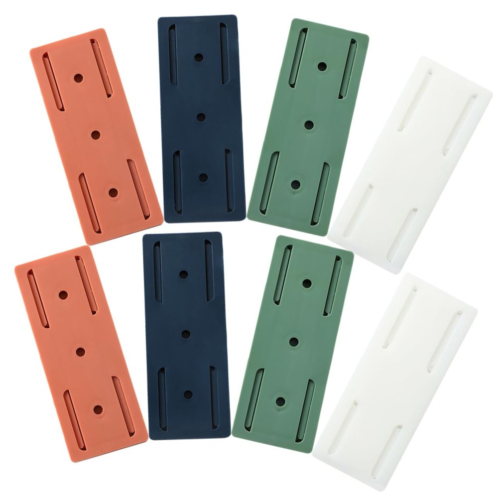 8Pcs Nail Free Wall Mounted Power Strip Holder for Desk Offices
