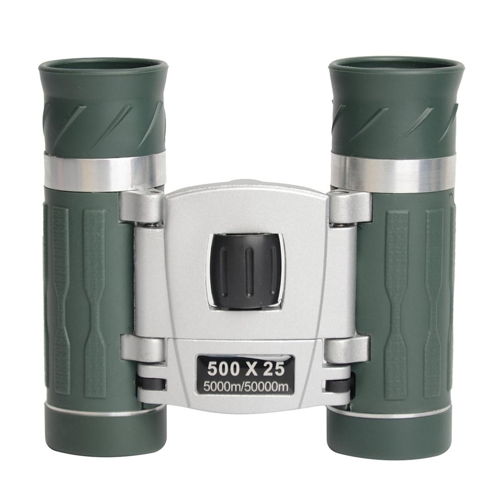 500x25 Compact Binoculars for Adults and Kids, High Powered Mini Pocket Binoculars, Waterproof Small Binoculars for Bird Watching, Concert, Traveling,Green