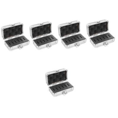 LIFKICH 5pcs Box Telescope Filter Holder Aluminum Case Small Durable Lens Filter Storage Box for Astronomy