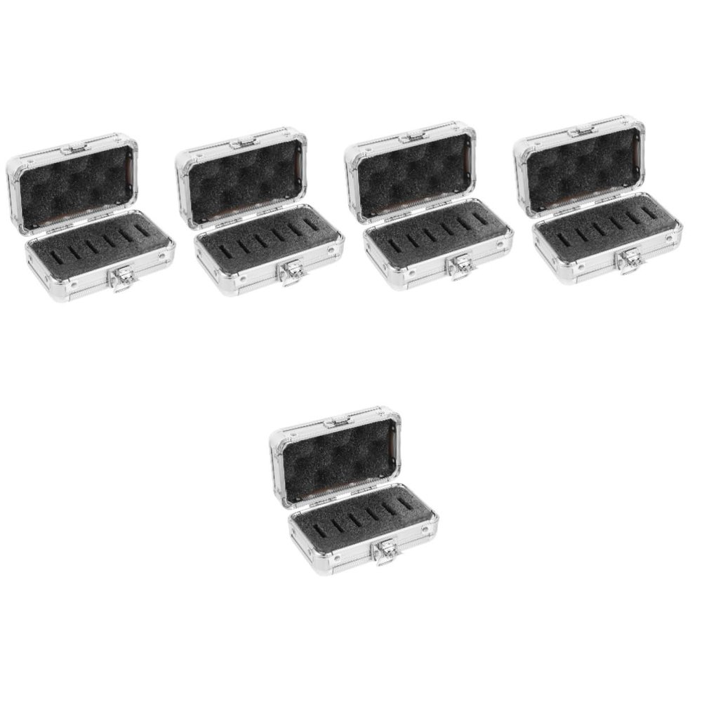 LIFKICH 5pcs Box Telescope Filter Holder Aluminum Case Small Durable Lens Filter Storage Box for Astronomy