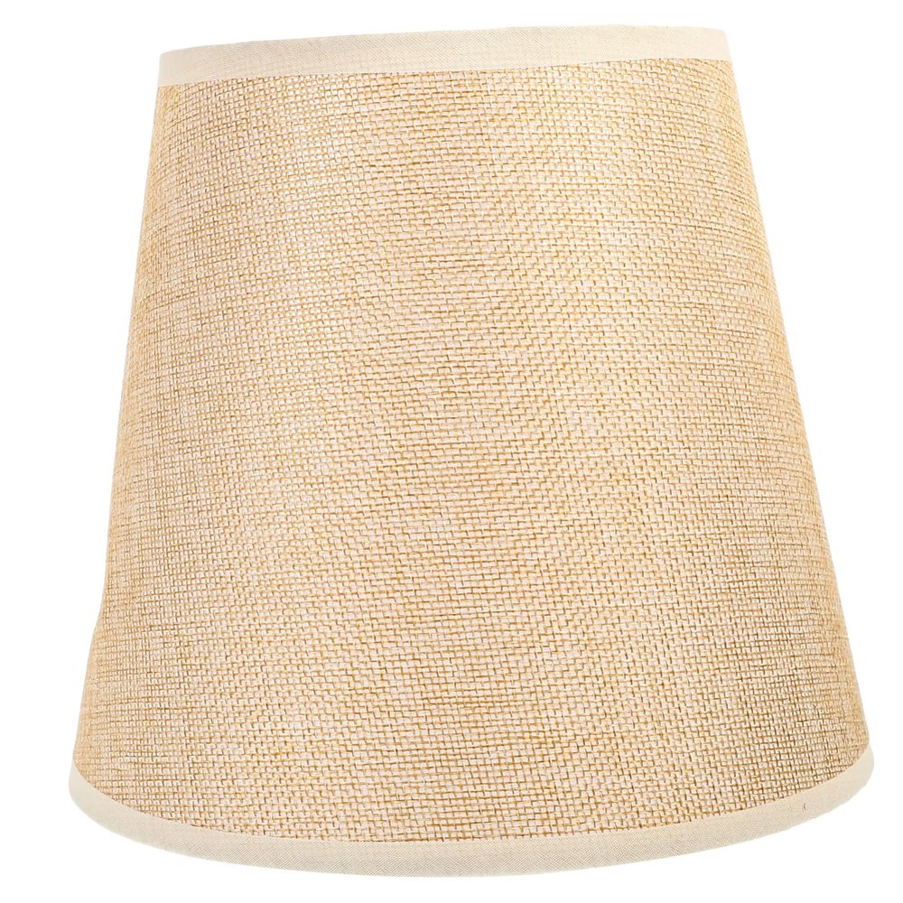 KICHOUSE Linen Table Lamp Shade Cover Drum Shade for Desk and Floor Lamps Warm Atmosphere Easy Installation Fabric Beige Color
