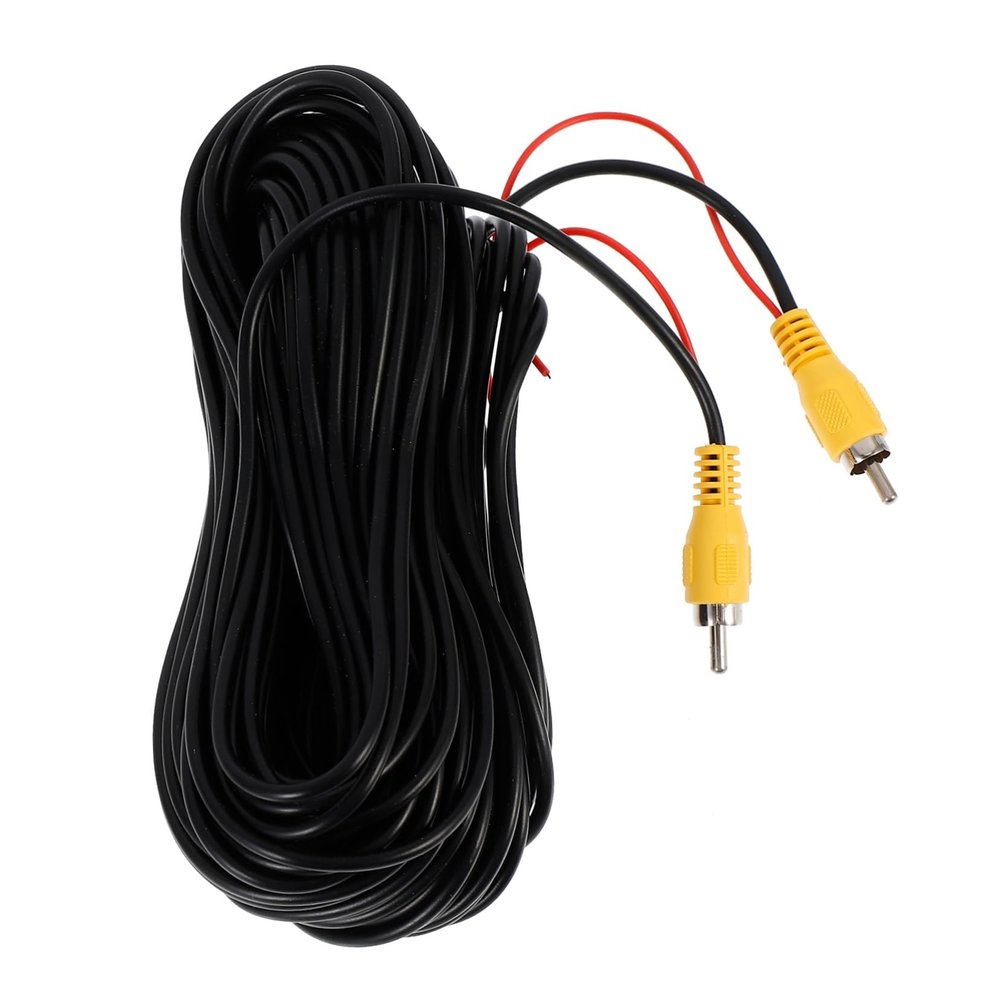 COOLHIYA 1pc Video Extension Cable for Car Rear View Audio Signal Line for Backup Compatible Systems and Dash