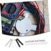 ARTIBETTER 6pcs Leather Cable Organizer Ties Cable Management for Usb Cords Earphones and Chargers Easy to Install Black Design view 2