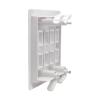 DIYTECH Keystone Wall Plate, Built-In Mounting Bracket, 2 Gang, Supports Jack or Modular Inserts, In Wall Patch Panel - White (8 Port) view 4