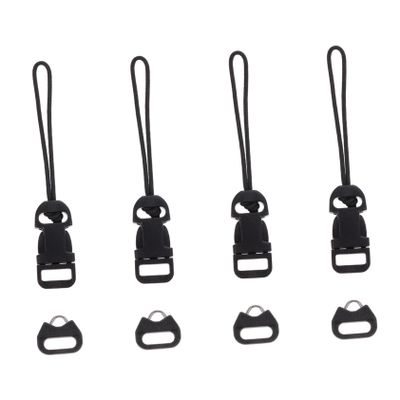 jojofuny Camera Strap Black Quick Release Camera Strap Buckles Loop Connectors 8 Pcs
