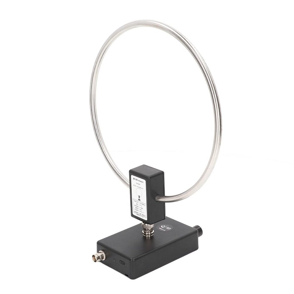 Short Radio Antenna, Stainless Steel Loop Antenna for Indoor Reception 2.3-30MHz, Excellent Integrated Circuit, Stainless Steel Ring Body Antenna