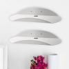 Gralara Speaker Wall Mount Brackets Wall Screws Mounts Acrylic Storage Bracket Float Rack Stand for Speakers Plants Living Room Home view 4