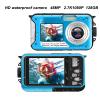 Akozon Digital Camera 48MP High Resolution Dual Screens Camera for Underwater Photography (Blue) view 4