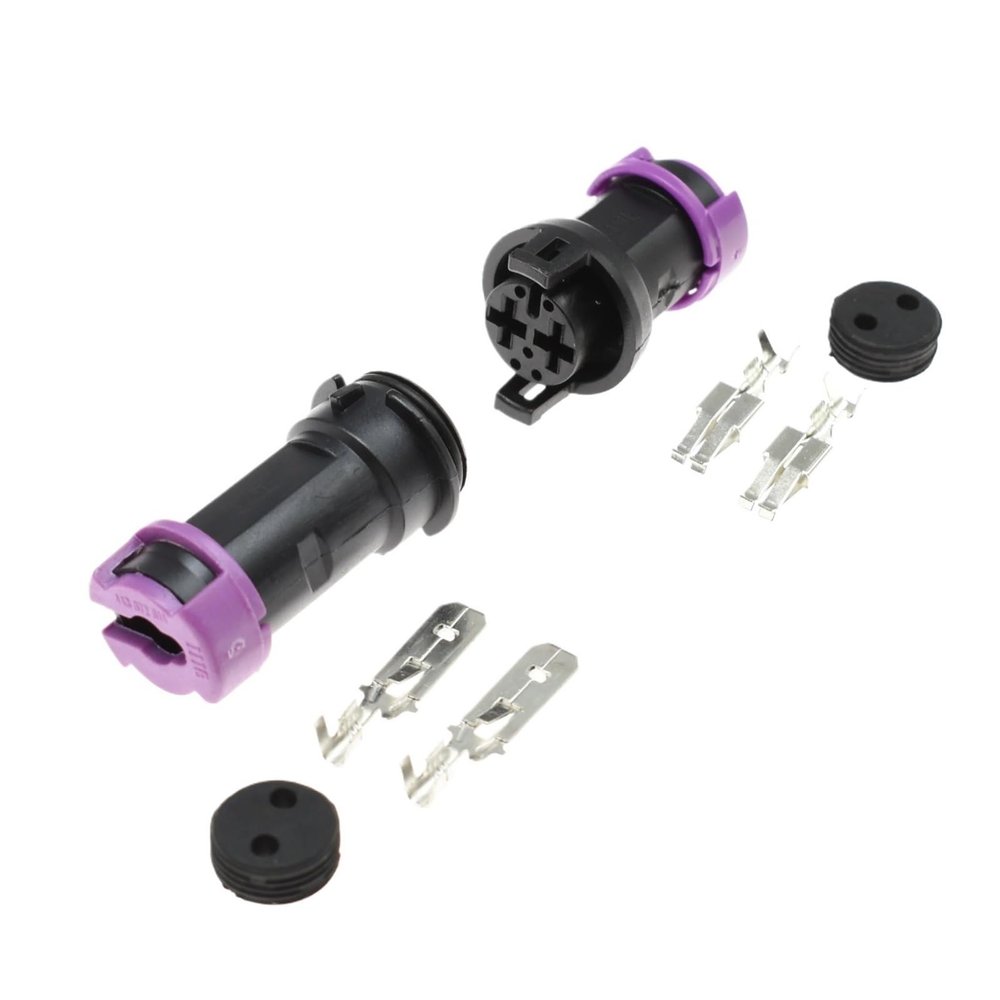 1/5 Sets Kit TE 2 Pin Male Female Circular Waterprof Fog Lamp p/Lug Connector 813972926 813972923 DJ70217-6.3-11/21(Male and Female,5Sets)