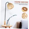 WHAMVOX Woven Ceiling Lamp Shade Handmade Rattan Light Fixture for Soft Lighting Room Bedroom and Dining Area Easy to Install Replacement Lampshade view 2