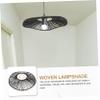 Levemolo Rattan Shades Paper Hanging Lamp Funky Lamp Cover Vintage Style Lampshade Home Decor view 4
