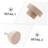 BUTIFULSIC 8pcs Wooden Round Pull Knobs for Cabinets Rubberwood Handles Multi-Functional Dresser Hardware for Furniture view 3