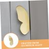 TOGEVAL Aluminum Alloy Butterfly Knob Elegant Gold Pull Handle for Dressers Cabinets and Nursery Decor Minimalist Design for Easy Installation Unique Decorative Butterfly Shape view 3