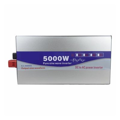 FORYON 4000/5000W Pure Sine Wave Inverter Power DC12V 24V to AC220V Voltage 50/60HZ Voltage Power Converter U+S+B Charger Solar Inverter Universal(5000W Control,12V_110V(60HZ))