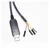 lowmountainswere HFHYDZSW F/;TD/;1 FT232RL USB to RS232 Converter 4PIN 4 Way D-PO-T Jumper DEBUG Download Cable Fit Compatible with PINOUT VCC GND TXD RXD(3m) view 3