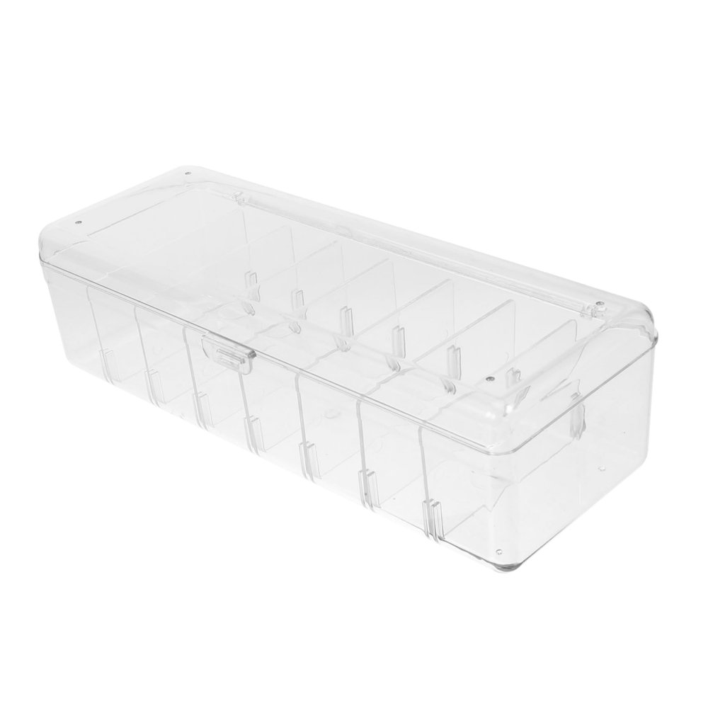 Abaodam Cable Organizer Storage Box Detachable Cover for USB Cables and Chargers for Home and Office Desktop Management Design Partitioned Slots for Easy Access