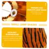 MOLUCKFU Plush Tiger Print Lampshade Cover Creative Table and Bedside Lamp Shade with Soft Texture Decorative Replacement for Cozy Home Shape view 4