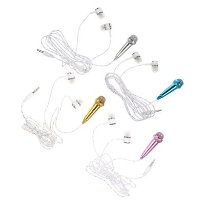 Abaodam 4pcs Mini Microphone Portable Vocal Mic for Phone Tablet Computer Tiny Lightweight for Singing Voice Recording and Vlogging