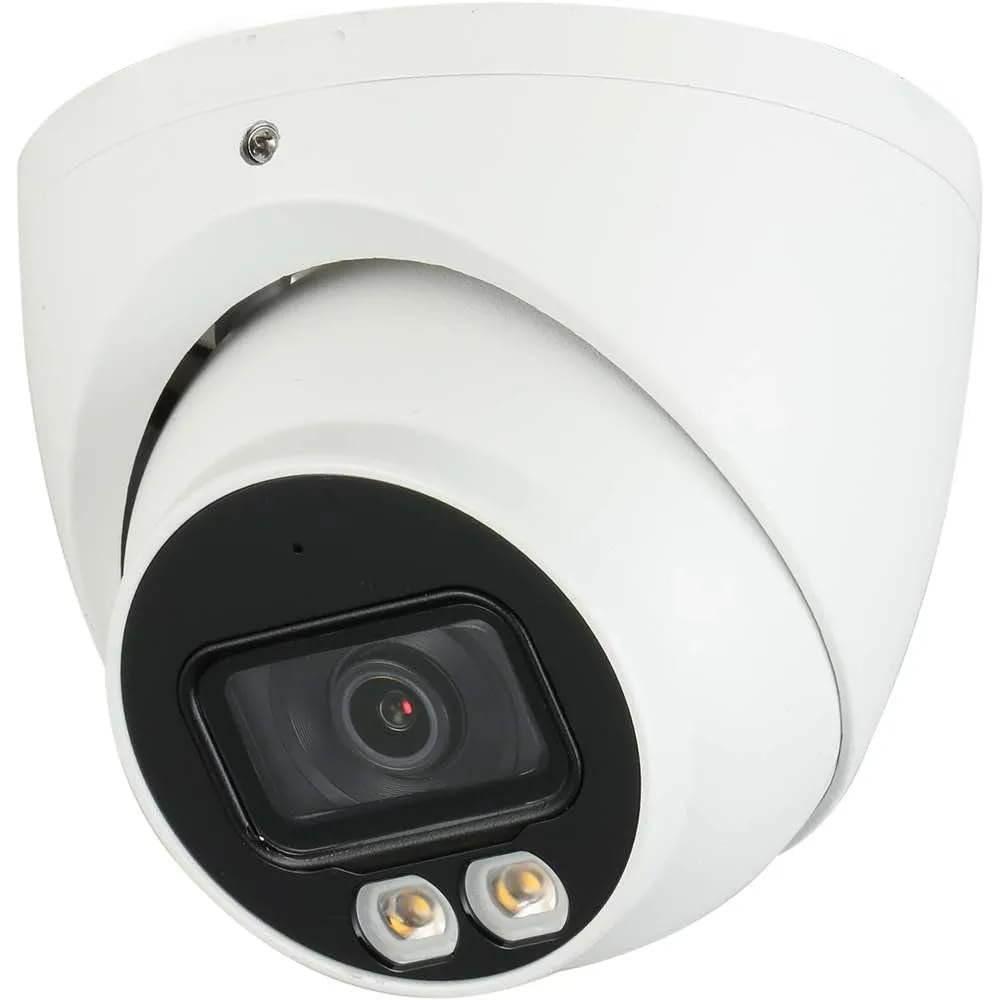 ENS HCC3I381T-IRAPV-28 Diamond 4K Smart Dual Illuminators HDCVI Fixed-Focal Turret Camera, 2.8mm Lens, IR(131ft)/LED(131ft), Night Color, Built-in Mic, True WDR, Starlight, 12V DC
