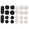 FELTECHELECTR 20pcs Self-Adhesive Cable Organizers Durable Silicone Wire Holders for Desk Home Easy to Install Black White Set for Cable Management