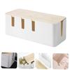 KONTONTY 1pc Storage Box Multi-Functional Organizer for Power Cords Data Wires and Cover for Use view 3