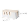 KONTONTY 1pc Storage Box Multi-Functional Organizer for Power Cords Data Wires and Cover for Use view 4