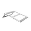 KICHOUSE Foldable Aluminum Alloy Laptop Stand Anti-Slip Hollowed Shelf for Desk Ergonomic Elevation Design for Improved Posture Compact and Portable Notebook Holder Silver view 1