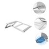 KICHOUSE Foldable Aluminum Alloy Laptop Stand Anti-Slip Hollowed Shelf for Desk Ergonomic Elevation Design for Improved Posture Compact and Portable Notebook Holder Silver view 4