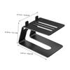 Abaodam Desktop Speaker Metal Stand Sturdy Riser for Bookshelf Monitor Speakers Easy Installation Artfully Designed for Home Office Use Metal Construction Space-Saving Design view 3
