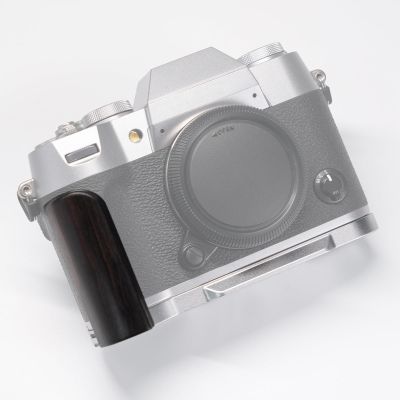 Iborrys L-Shaped Camera Handle Compatible with FUJIFILM X-T50 XT50 Camera Precious Vintage Solid Wood | Handcrafted by Experienced Artisans (African Blackwood Silver)