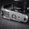 Iborrys L-Shaped Camera Handle Compatible with FUJIFILM X-T50 XT50 Camera Precious Vintage Solid Wood | Handcrafted by Experienced Artisans (African Blackwood Silver) view 3