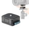 Fotopro Quick Release Plate Adapter Set, Arca-Swiss Compatible, Dual 1/4" Threads, Fast Camera Quick Switch System for Tripod, Monopod, Stabilizer and Sliders, i-Speedy Locker RZ-2 view 1