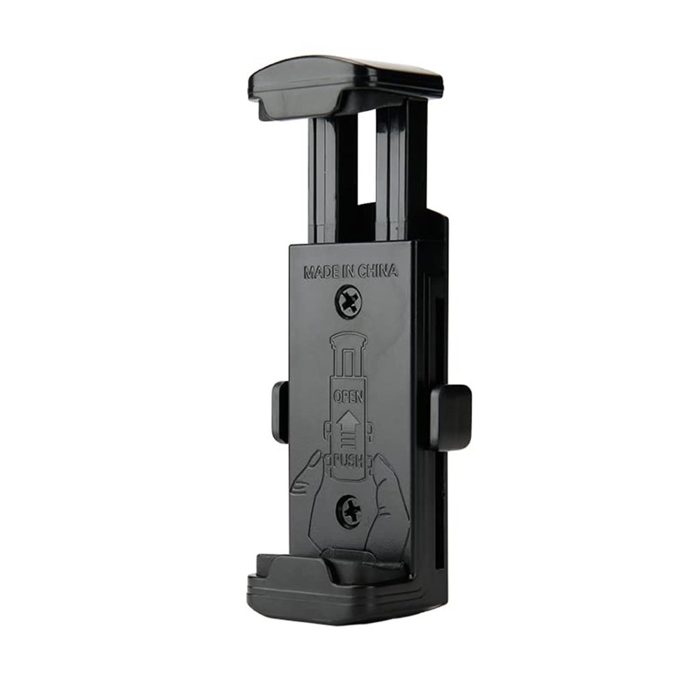 Fotopro Phone Tripod Mount, Universal Cell Phone Holder with 1/4" Screw Holes, Adjustable Clamp for Smartphones, Vertical/Horizontal Shooting, for Tripod Monopod & Selfie Stick, SJ-86