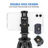 Fotopro Phone Tripod Mount, Universal Cell Phone Holder with 1/4" Screw Holes, Adjustable Clamp for Smartphones, Vertical/Horizontal Shooting, for Tripod Monopod & Selfie Stick, SJ-86 view 3