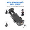 Fotopro Phone Tripod Mount, Universal Cell Phone Holder with 1/4" Screw Holes, Adjustable Clamp for Smartphones, Vertical/Horizontal Shooting, for Tripod Monopod & Selfie Stick, SJ-86 view 4
