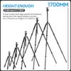 Fotopro 67" Carbon Fiber Camera Tripod with Dual Panoramic Ball Head, Detachable Monopod, Compact Lightweight Travel Tripod with QR Plate for 70-200 Lens, Max Load 12kg/26 lbs, X-Go Max E 2 view 2
