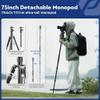 Fotopro 73" Camera Tripod & Detachable Monopod, Carbon Fiber Tripod for Travel, Portable Compact Tripod Stand, Ball Head with QR Plate, Inverted Center Column, Max Load 10kg/22lbs, X-Go Plus E 2 view 4