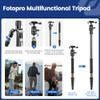 Fotopro 60" Carbon Fiber Camera Tripod for Travel, Detachable Monopod, Ball Head with Quick Release Plate for DSLR, Lightweight Compact Tripod Stand with Bag, Max Load 8kg/17.6 lbs, X-Go Carbon E 2 view 4