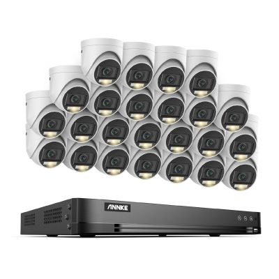 ANNKE 3K Security Camera System, 32 Channel 3K Lite AI DVR, 24x 3K/5MP Outdoor IP67 Waterproof CCTV Turret Cams with Smart Color Night Vision, Built-in Mic, AI Human/Vehicle Detection, NO Hard Drive