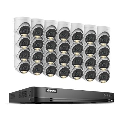 ANNKE 3K Security Camera System, 32 Channel 3K Lite AI DVR, 28x 3K/5MP Outdoor IP67 Waterproof CCTV Turret Cams with Smart Color Night Vision, Built-in Mic, AI Human/Vehicle Detection, NO Hard Drive