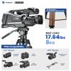 Fotopro 71.25" Aluminum Fluid Head Tripod for Video, 360 Pan, -75/+90 Tilt, Heavy Duty Tripod Stand with 1/4" & 3/8" QR Plate, Mid-Level Spreader for DSLR Camera Camcorder, Max Load 17.6 lbs, DV-3A view 3