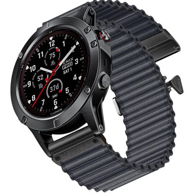 Ocean Ultra Trail Band 26mm Designed for Garmin Fenix 8 51mm/Fenix 6X/Fenix 7X/Fenix 5X Plus/Fenix 6X Pro/Fenix 3/Fenix 3 HR/Tactix Delta,Quickfit 26 Watch Nylon Bands (Dark Gray, 26MM)