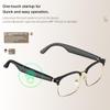 Enzemit Ai Translator Glasses, Translator Smart Glasses, Smart Bluetooth Glasses, Music Bluetooth Sunglasses, Supports 138 Languages for Traveling,Doing Business and Making Friends (Black Silver) view 4
