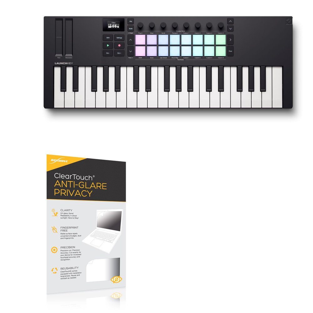 BoxWave Screen Protector Compatible with Novation Launchkey Mini 27 MK4 - ClearTouch Anti-Glare Privacy (2-Pack), Privacy Screen Protector Flexible Film Anti-Glare