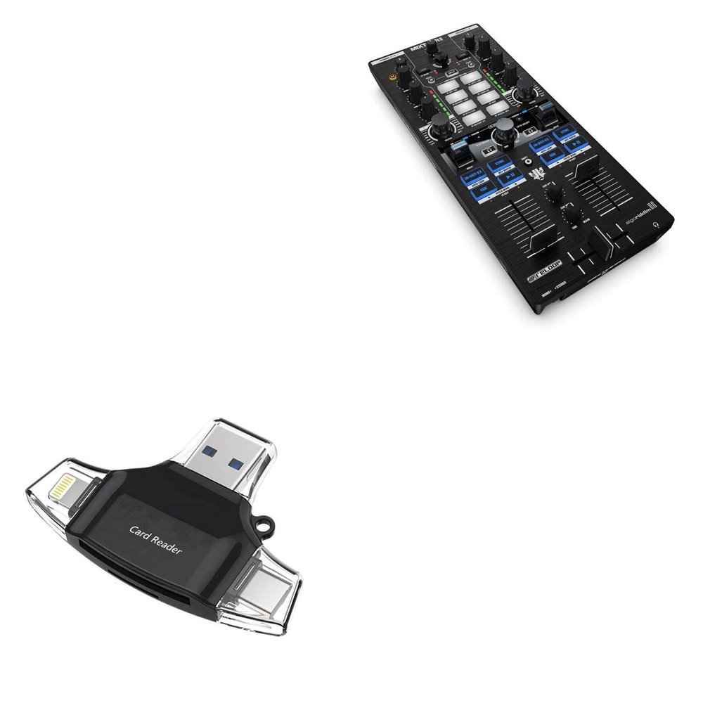 BoxWave Smart Gadget Compatible with Reloop Mixtour Pro - AllReader SD Card Reader, microSD Card Reader SD Compact USB - Jet Black