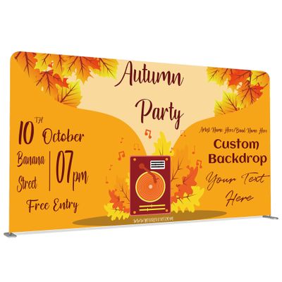 7.5x13.2ft Custom Stand Backdrop Commercial Tension Fabric Banner, Personalized Step and Repeat Backdrop with Aluminum Stand, Single-Sided Printing for Trade Show Booth Weddings Parties Photography