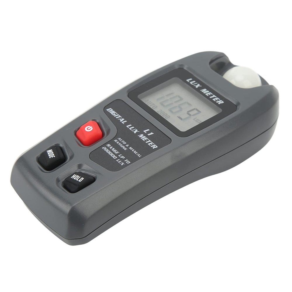 Illuminance Meter, Date Hold Auto Power Off Luxmeter Easy 0.1200000lx for Measurement