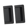 QUMIIRITY 2pcs Invisible Furniture Handle Black Zinc Alloy Pull Handle Recessed Door Hardware Easy to Use view 1