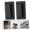 QUMIIRITY 2pcs Invisible Furniture Handle Black Zinc Alloy Pull Handle Recessed Door Hardware Easy to Use view 3