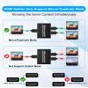 8K HDMI Splitter 1 in 2 Out for Dual Monitor - HDMI Splitter 1x2 Duplicate Mirror Screens 8K@60Hz, 4K@140Hz, EDID, HDCP, HDR10, VRR, Dolby Vision Atmos, for PS5 PS4 Xbox Fire TV Apple TV PC Laptop view 4